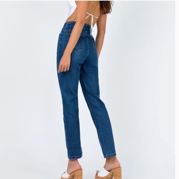 PRINCESS Polly Vela High Waisted Button Front Straight Leg Jeans | Size 2 - Picture 2 of 16
